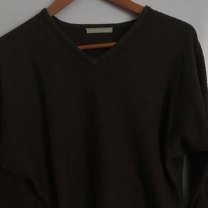 Brown United Knitwear Sweater with Wide Sleeves